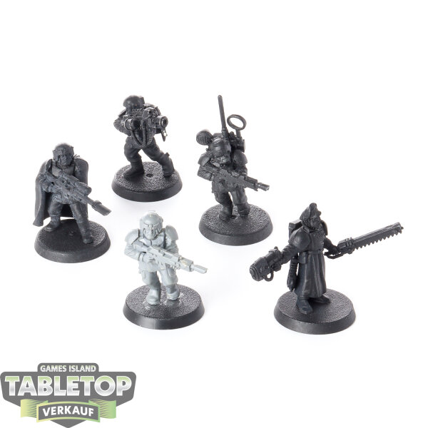 Astra Militarum - 5 x Cadian Command Squad klassisch - teilweise bemalt
