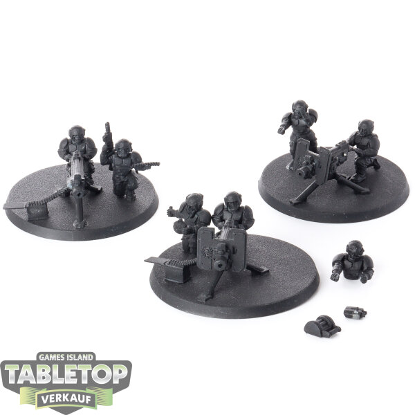 Astra Militarum - 3 x Heavy Weapons Squad klassisch - grundiert