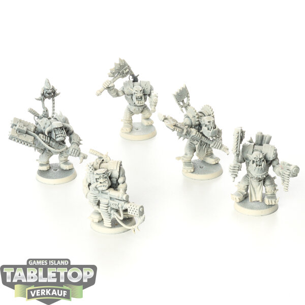 Orks - 5 x Ork Nobz - teilweise bemalt