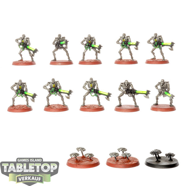 Necrons - 10x Necron Warriors Klassisch - teilweise bemalt