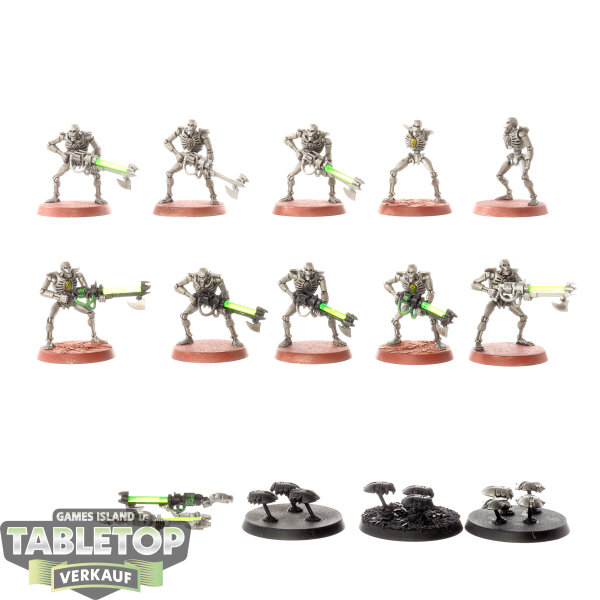 Necrons - 10x Necron Warriors Klassisch - teilweise bemalt