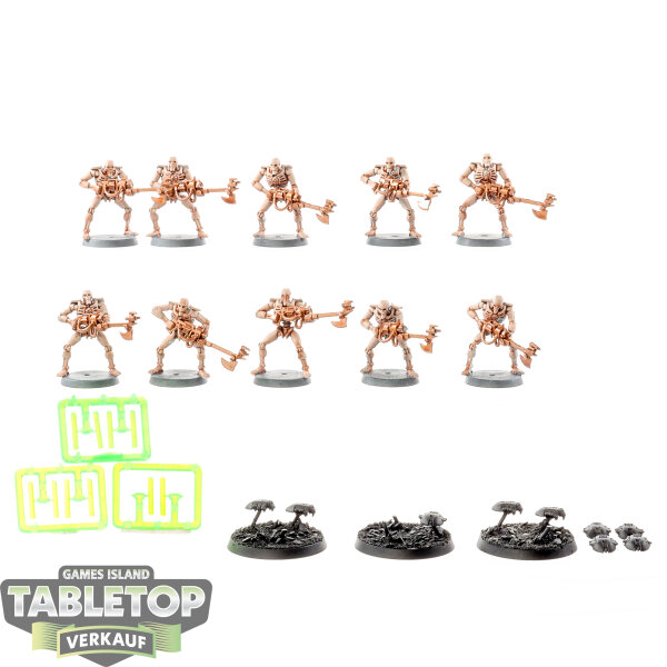 Necrons - 10x Necron Warriors Klassisch - teilweise bemalt