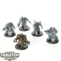 Death Guard - 5x Blightlord Terminators - teilweise bemalt