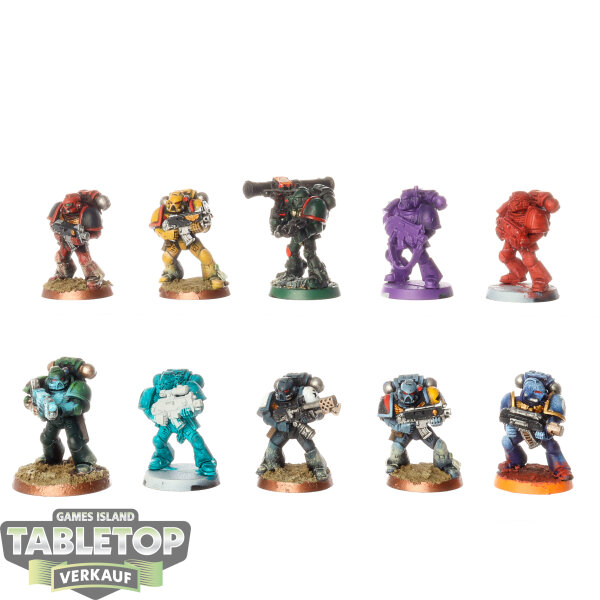 Space Marines - 10x Tactical Squad Klassisch - teilweise bemalt