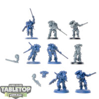 Space Marines - 10 x Assault Intercessors - teilweise bemalt