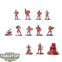 Tau Empire - 10 x Fire Warriors Breacher Team - bemalt