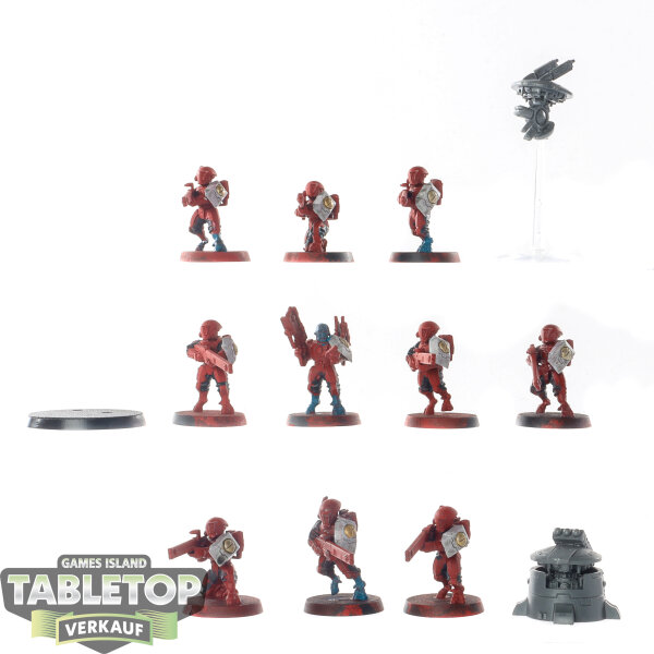 Tau Empire - 10 x Fire Warriors Strike Team - bemalt