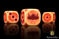 Baron of Dice - Bone Crown 16mm Round Corner Dice (25)