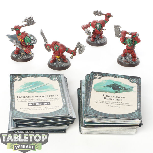 Warhammer Underworlds - 4x Ironskulls Boyz - bemalt