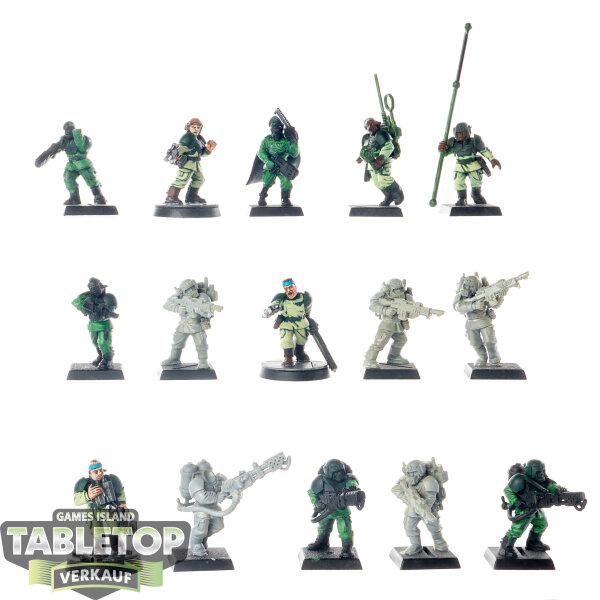 Astra Militarum - 15x Cadian Shock Troops Klassisch - teilweise bemalt