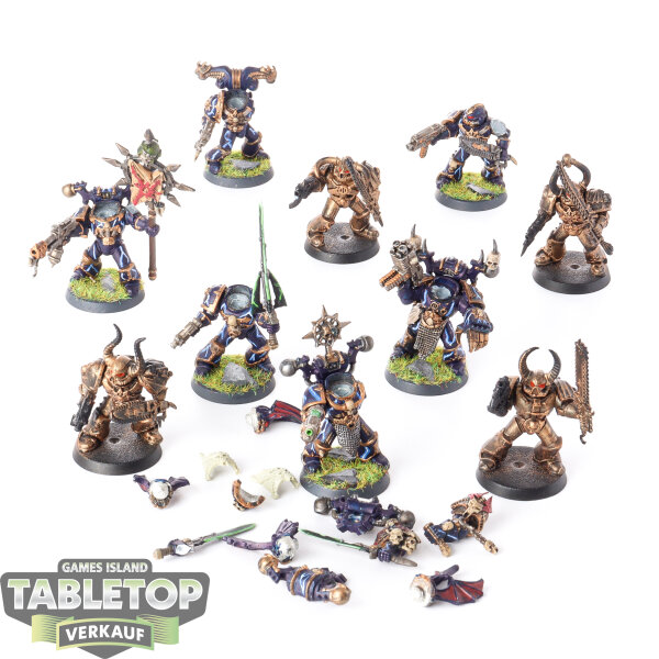 Chaos Space Marines - 10x Chaos Space Marines Klassisch - teilweise bemalt