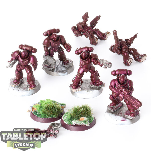 Space Marines - 6x Primaris Hellblasters - teilweise bemalt