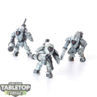 Tau Empire - 3x Stealth Battlesuits - teilweise bemalt