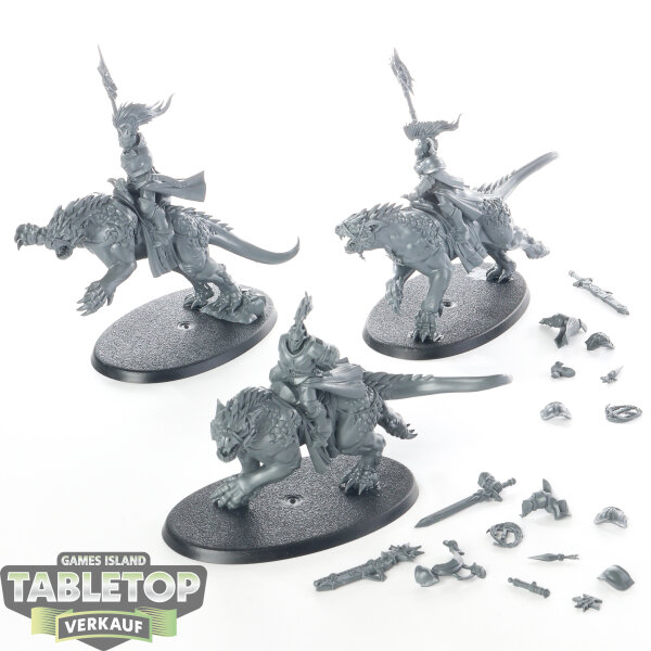 Stormcast Eternals - 3 x Evocators on Dracolines - teilweise gebaut