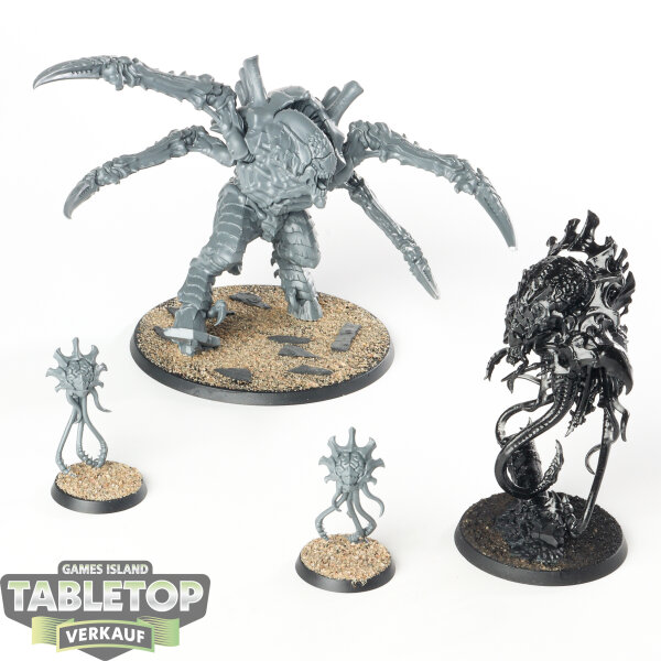 Tyraniden - 4x Horrors of the Hive - teilweise bemalt