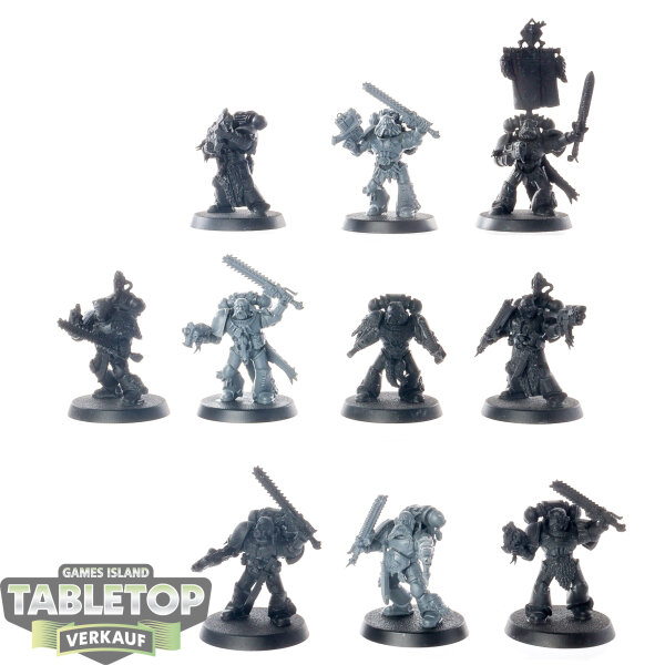 Space Wolves - 10x Grey Hunters - teilweise bemalt