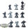 Space Wolves - 10x Grey Hunters - teilweise bemalt