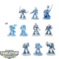 Space Wolves - 10x Grey Hunters - teilweise bemalt
