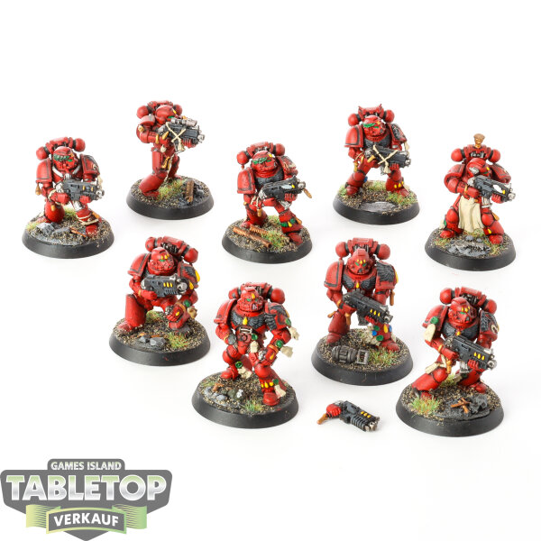 Blood Angels - 9x Tactical Marines - bemalt
