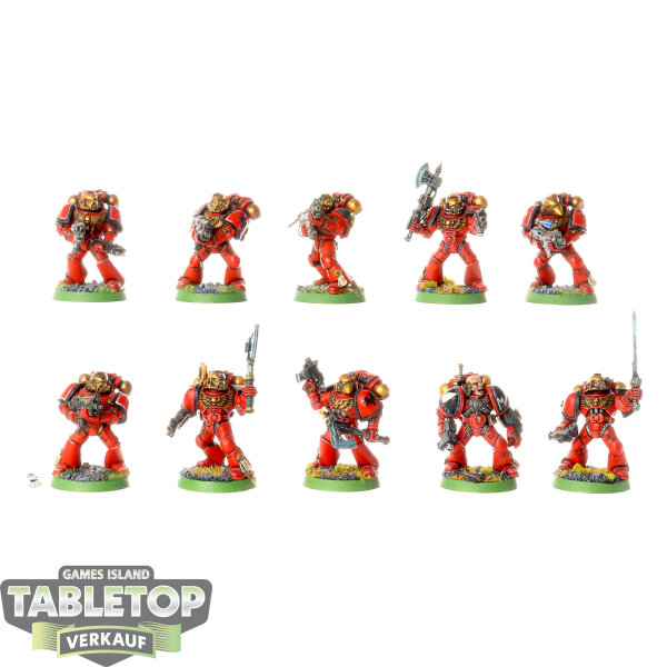 Blood Angels - 10x Tactical Squad - klassisch - bemalt