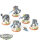 Space Wolves - 5x Wolf Guard Terminators - bemalt