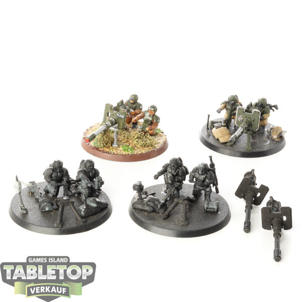 Astra Militarum - 4 x Heavy Weapons Squad klassisch - teilweise bemalt