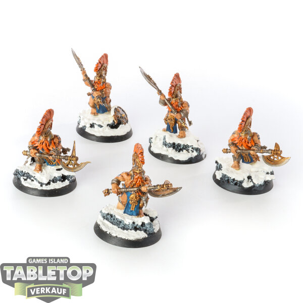 Fyreslayers - 5x Hearthguard Berzerkers - bemalt