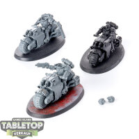 Space Marines - 3 Outriders - teilweise bemalt