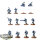 Tau Empire - 10 x Fire Warriors Strike Team - teilweise bemalt