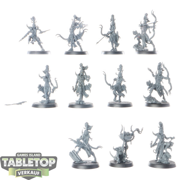 Hedonites of Slaanesh - 11 x Blissbarb Archers - unbemalt
