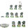 Space Marines - 10 x Tactical Squad klassisch - teilweise bemalt
