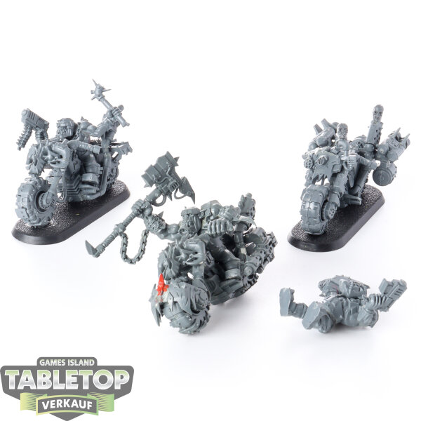 Orks - 3x Ork Warbiker Mob - teilweise bemalt