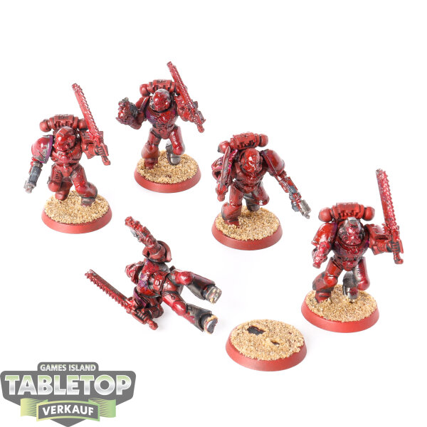 Chaos Space Marines - 5x Tactical Marines - klassisch - teilweise bemalt