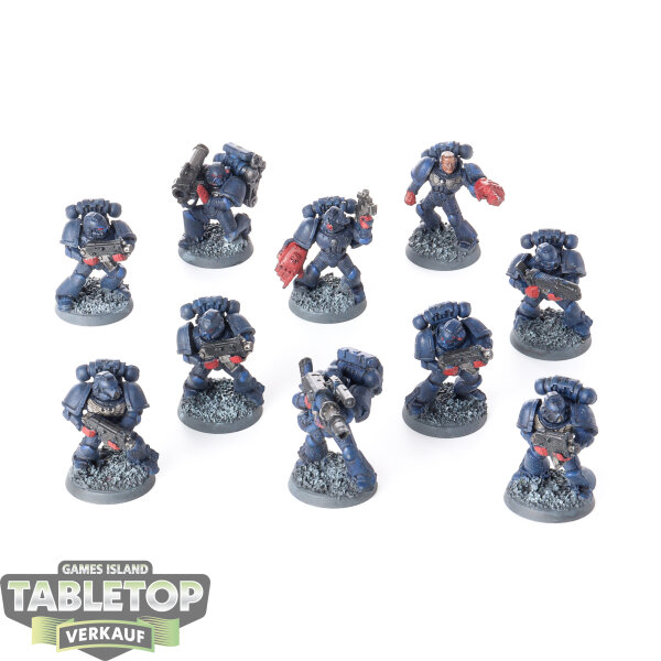 Space Marines - 10x Tactical Marines - klassisch - teilweise bemalt