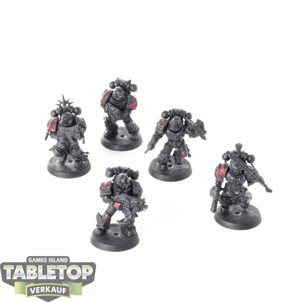 Blood Angels - 5x Deathcompany Marines - klassisch - teilweise bemalt