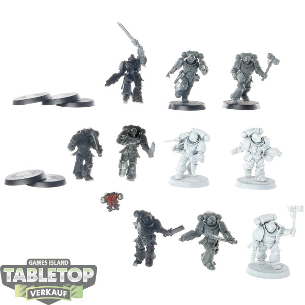 Space Marines - 10 x Assault Intercessors - teilweise bemalt