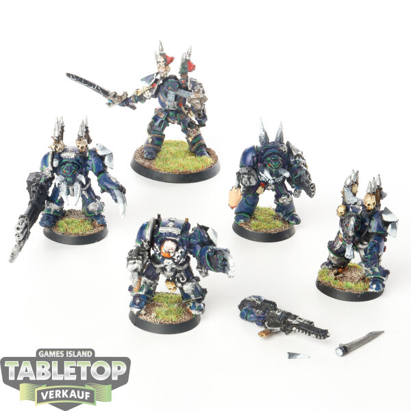 Chaos Space Marines - 5 x Chaos Terminator Squad klassisch - bemalt