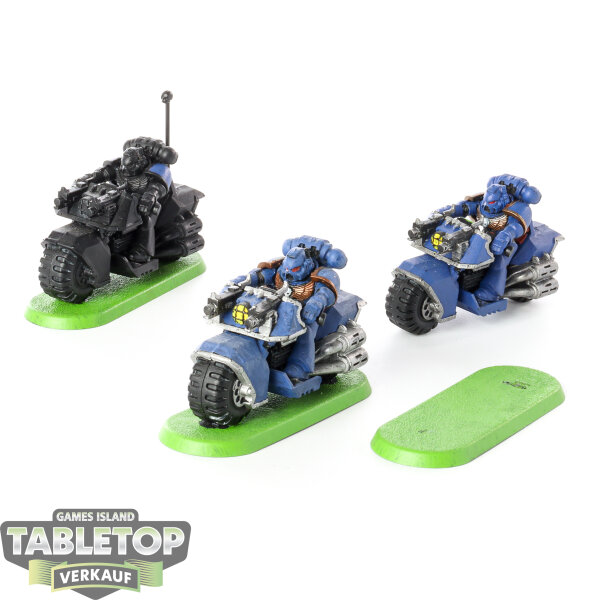 Space Marines - 3 Biker klassisch - teilweise bemalt