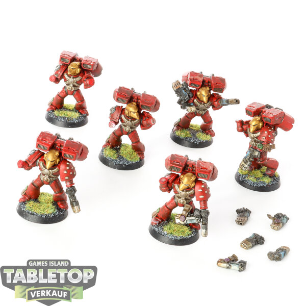 Blood Angels - 6 Vanguard Veterans klassisch - bemalt