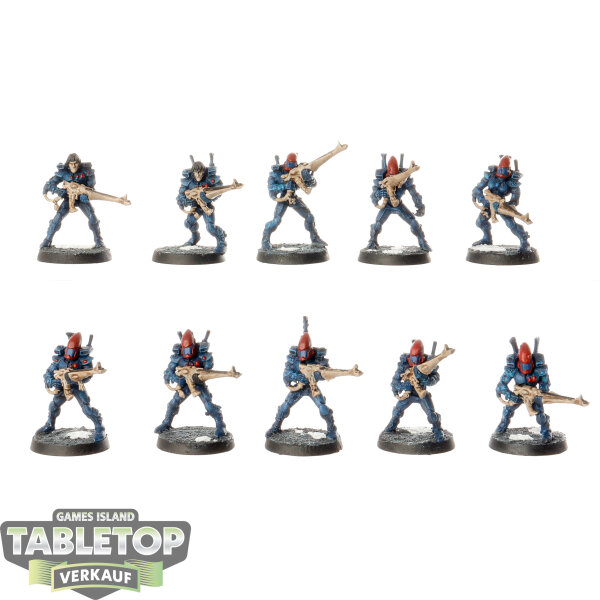 Craftworlds - 10 x Guardian Defenders klassisch - bemalt