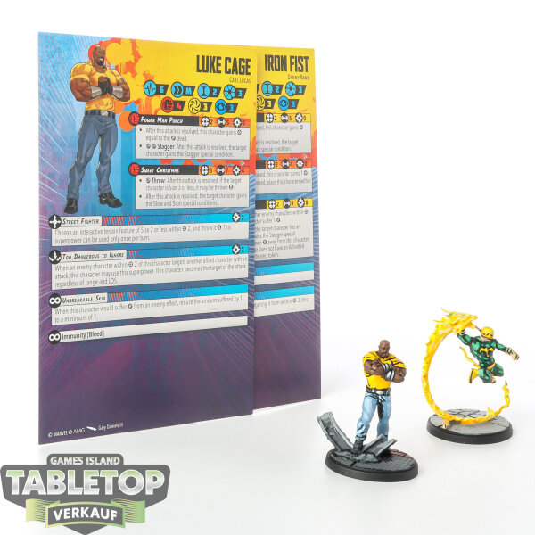 Marvel: Crisis Protocol - 2 Luke Cage & Iron Fist - bemalt