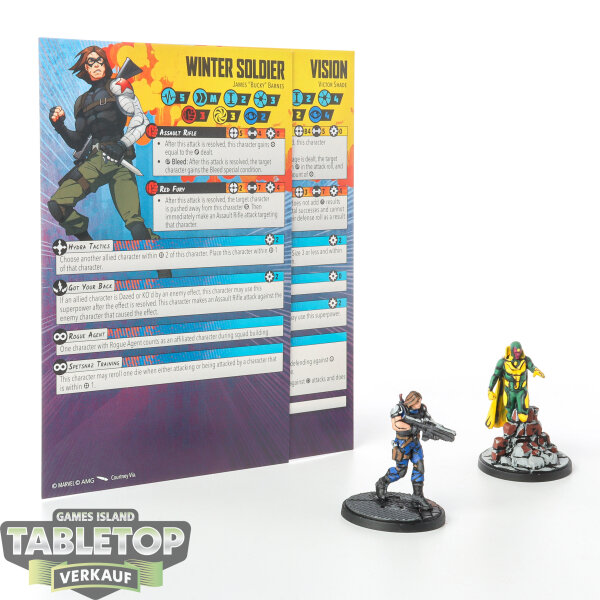 Marvel: Crisis Protocol - 2 Vision and Winter Soldier - bemalt