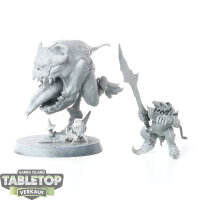 Gloomspite Gitz - Loonboss on Giant Cave Squig - unbemalt