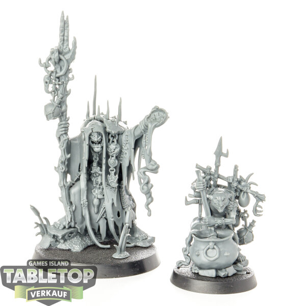 Orruk Warclans - Swampcalla Shaman & Pot-grot - unbemalt
