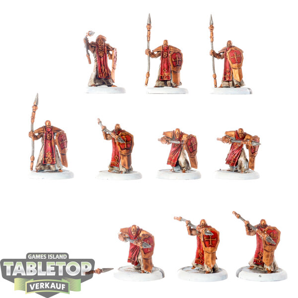 Protectorate of Menoth - 10x Temple Flameguard - bemalt