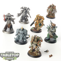 Death Guard - 7x Plague Marines - teilweise bemalt