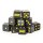 Games Island - Raccoon Rumble 2024 16 mm Square Corner W6 Würfel (10 Stück) - Gelb