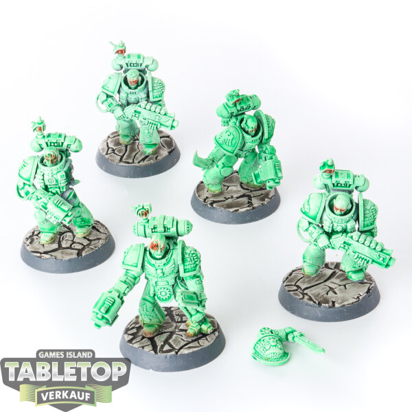 Deathwatch - 5 x Veterans - teilweise bemalt