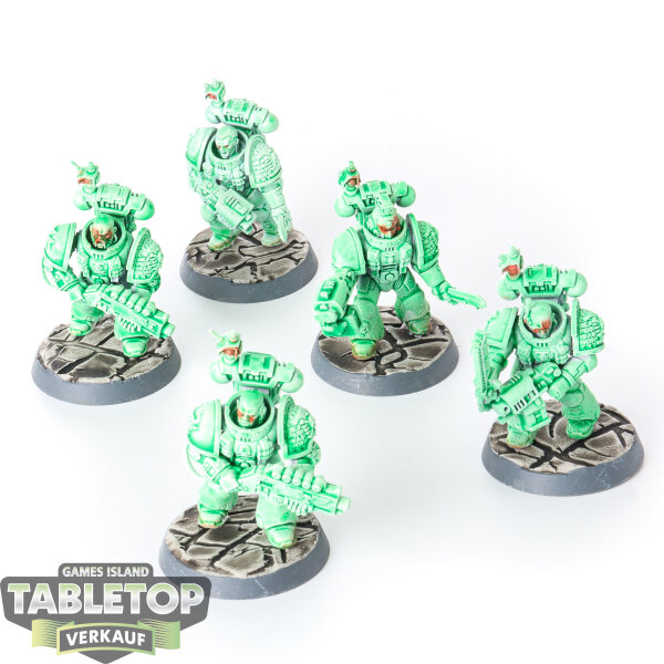 Deathwatch - 5 x Veterans - teilweise bemalt