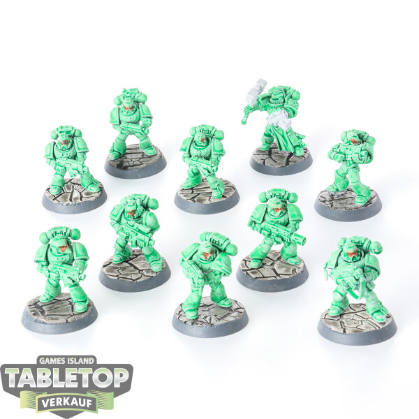 Space Marines - 10 x Tactical Squad - teilweise bemalt